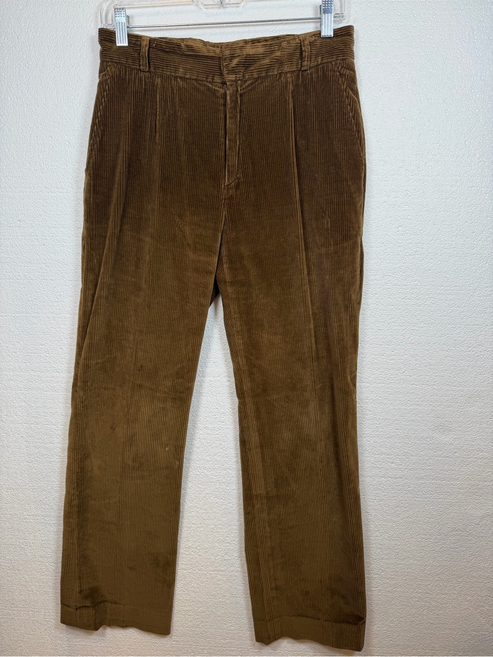 Weekend MaxMara Men's Corduroy Trousers in Warm Brown size 8